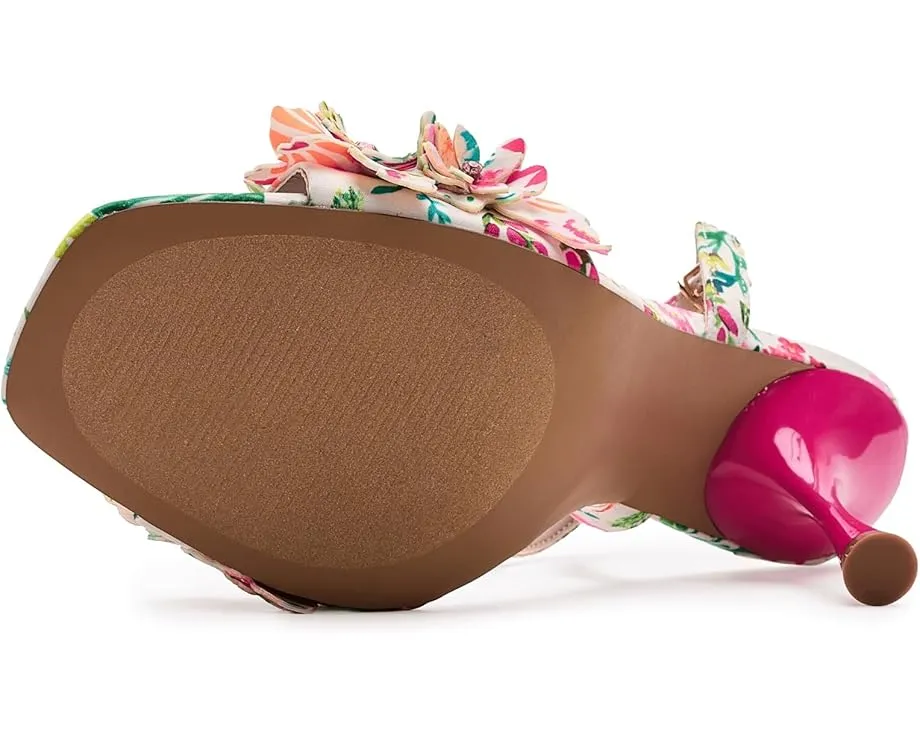 Туфли Blue by Betsey Johnson Hilley с цветным каблуком и аппликацией цветка