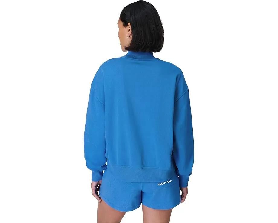 Sweaty Betty Полузипованный кроп-свитшот Revive из хлопка