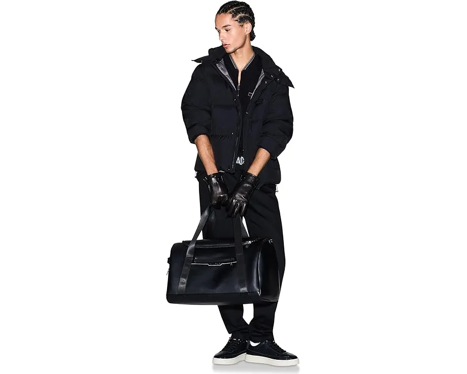 Хлопковое поло Armani Exchange с застежкой молнией и логотипом