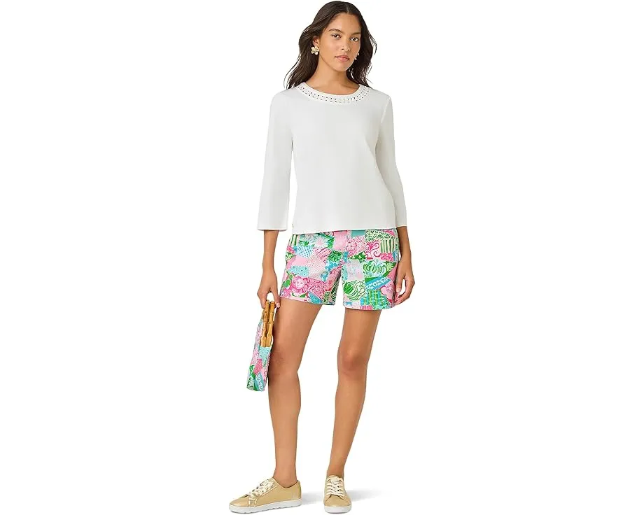 Топ с рукавом три четверти Lilly Pulitzer Clairmont Tri с отделкой кружевом