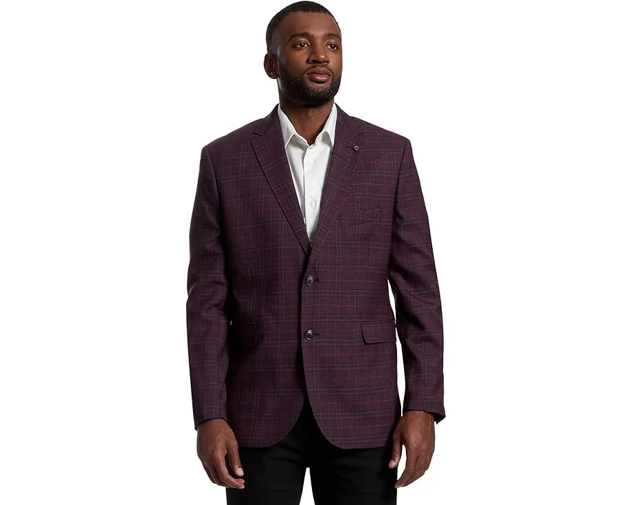 Классический пиджак Johnston & Murphy в клетку Windowpane