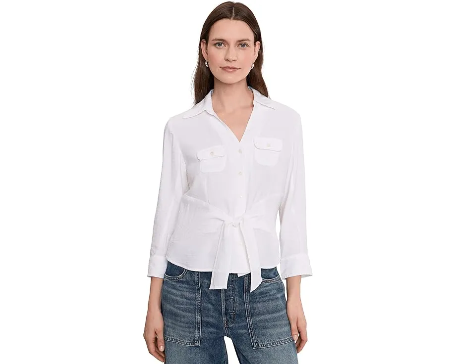 Рубашка NIC+ZOE Iconic Tie Front с запахом и накладными карманами