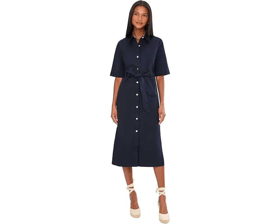 Платье-миди Barbour Sloane из хлопкового сатина с поясом
