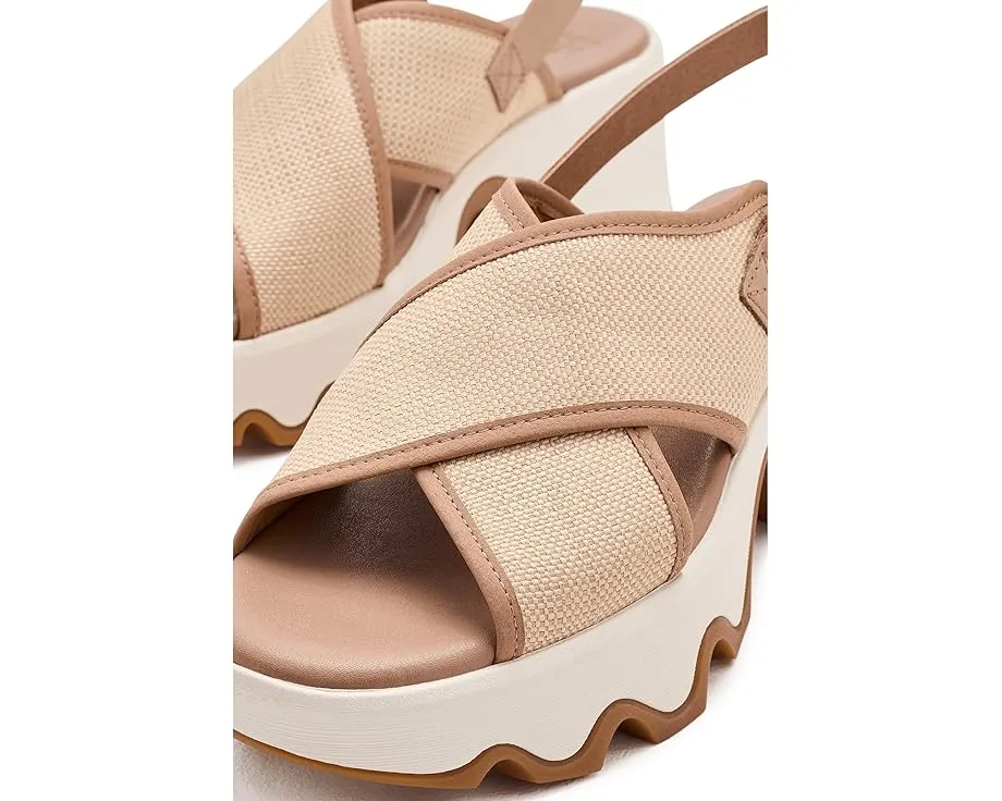Сандалии SOREL Kinetic Aura Slingback Txt с текстильным верхом и квадратным каблуком