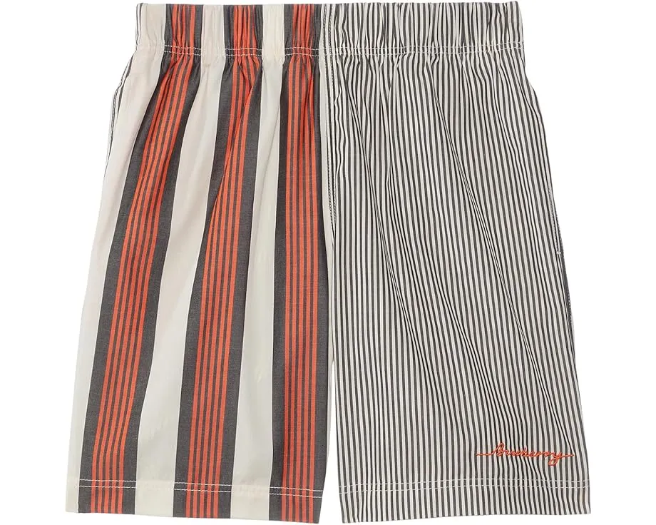 Burberry Kids шорты Felix Stripe для детей в полоску с контрастными панелями