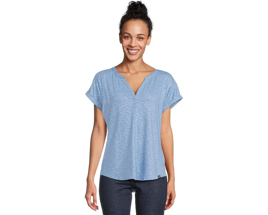 Топ L.L.Bean Streamside с разрезным вырезом и коротким рукавом