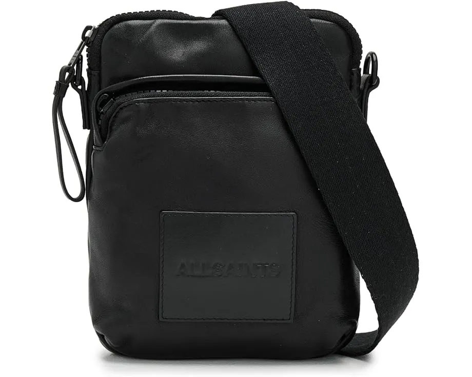 Сумка кросс боди AllSaints Half Moon из кожи с двумя отделениями