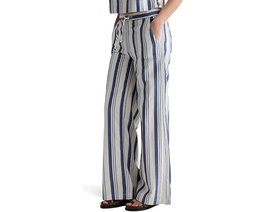 Широкие брюки AG Jeans Carolyn на резинке с принтом Line Up