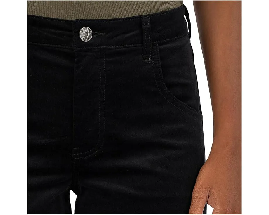 Джинсы KUT from the Kloth с высокой посадкой и расклешенным низом черного цвета