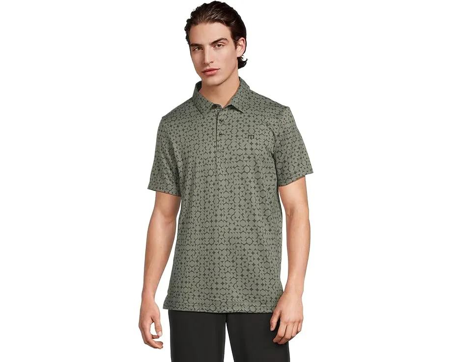 Поло Featherweight Caves с вышитым логотипом и принтом TravisMathew