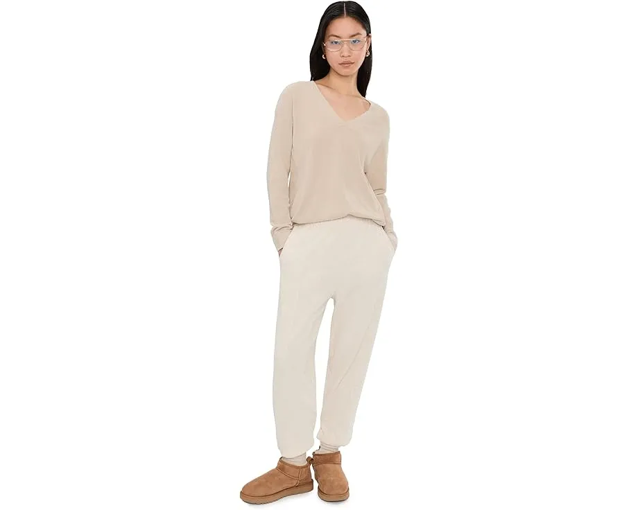 Barefoot Dreams Cozychic Ultra Lite свитер с V-образным вырезом и длинными рукавами