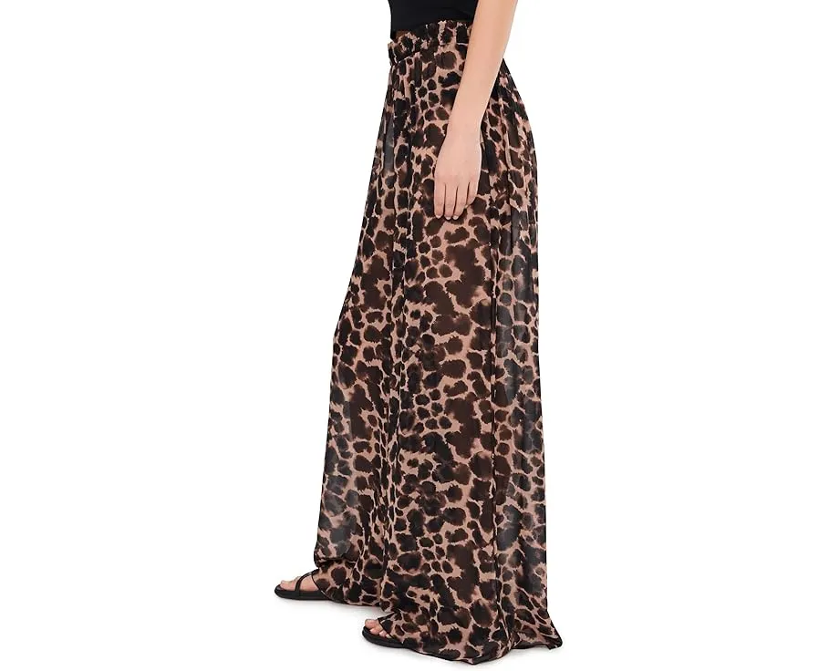 Широкие брюки Jet Setter с анималистичным принтом на эластичном поясе