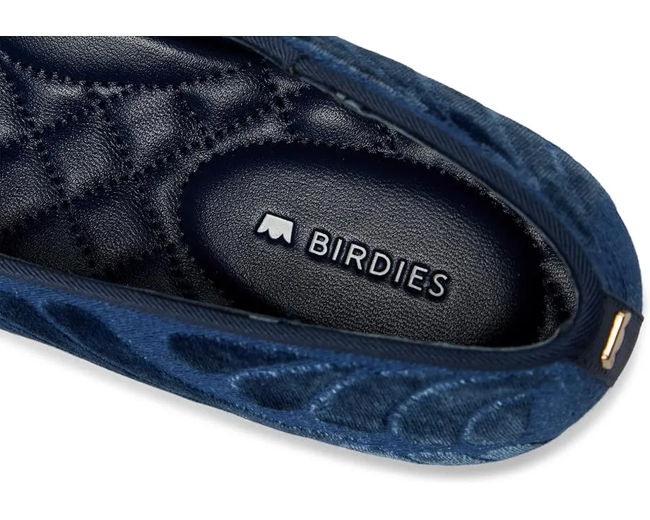 Лоферы Birdies The Sparrow из бархата с вышивкой и острым носком