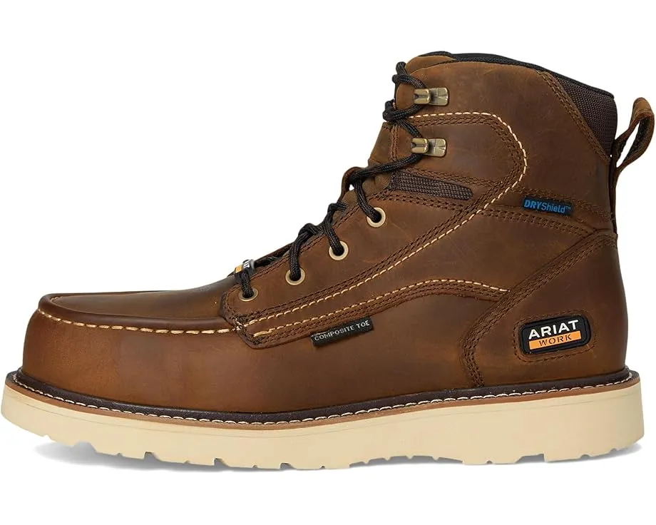 Водонепроницаемые рабочие ботинки Ariat Rebar Wedge Moc Toe с композитным подноском и высотой 6 дюймов (15.24 см)