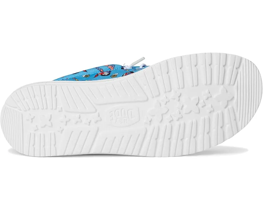 Кроссовки Hey Dude Wally Americana Party с принтом и эластичными шнурками