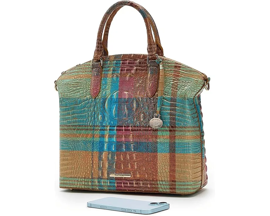 Большая сумка Brahmin Large Duxbury Satchel из текстурированной кожи со съемным ремнем
