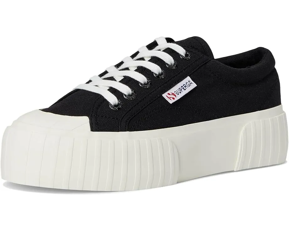Кроссовки Superga 2631 Stripe Platform на массивной подошве с резиновым носком