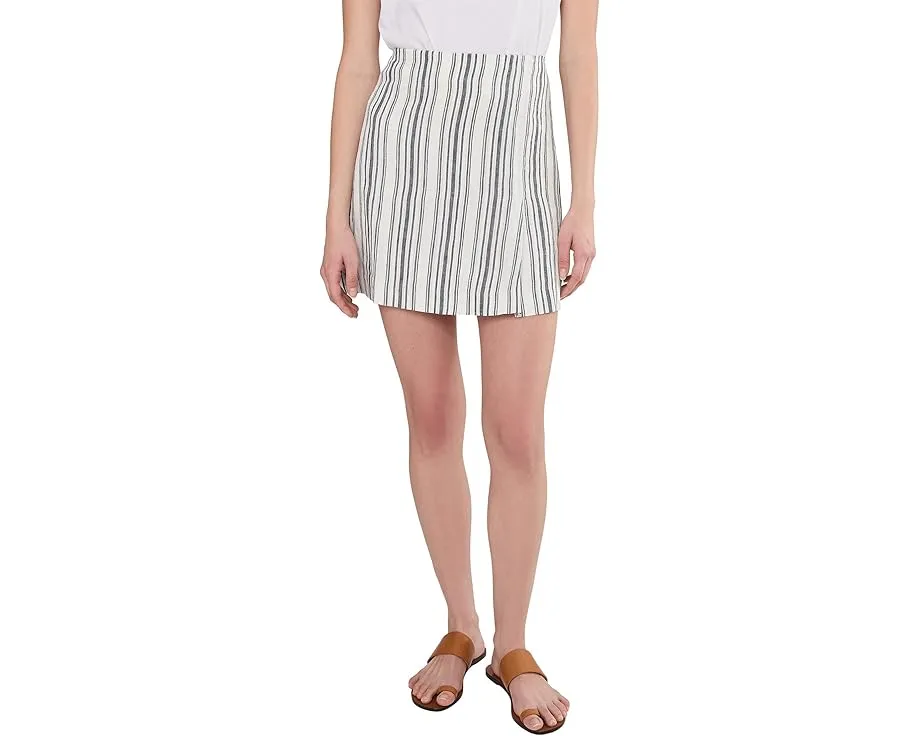 Мини-юбка Madewell Tullulah из льна в полоску на застежке