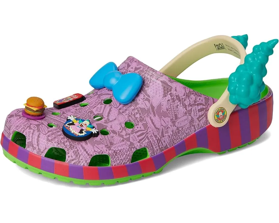 Кроксы The Simpsons Krusty Classic Clog с 6 аксессуарами Jibbitz