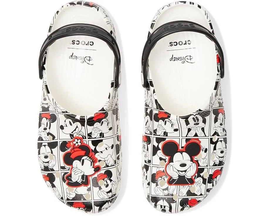 Кроксы Crocs с дизайном Микки Мауса и плюшевой головой персонажа