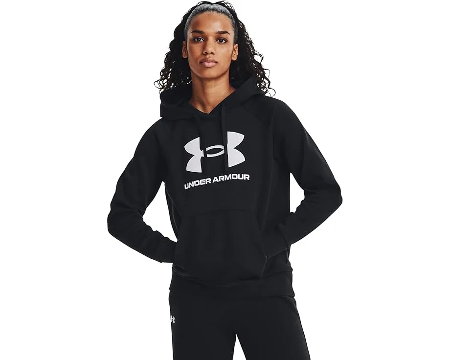 Худи Under Armour Rival Fleece с большим логотипом и капюшоном