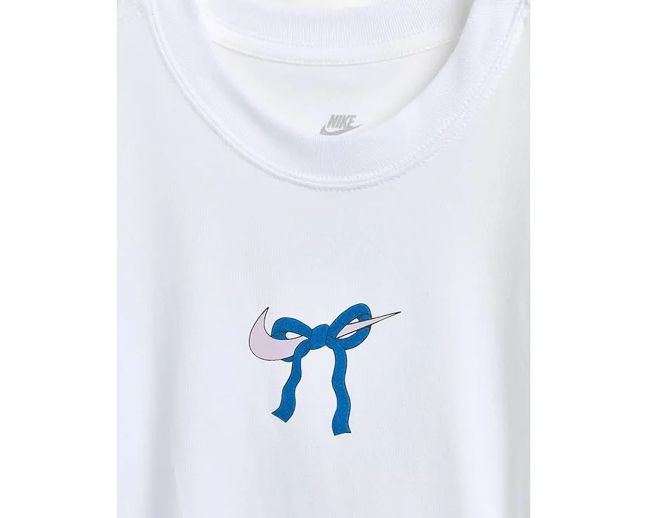 Детская футболка Nike Kids Swoosh Ribbon с бантом и укороченным кроем