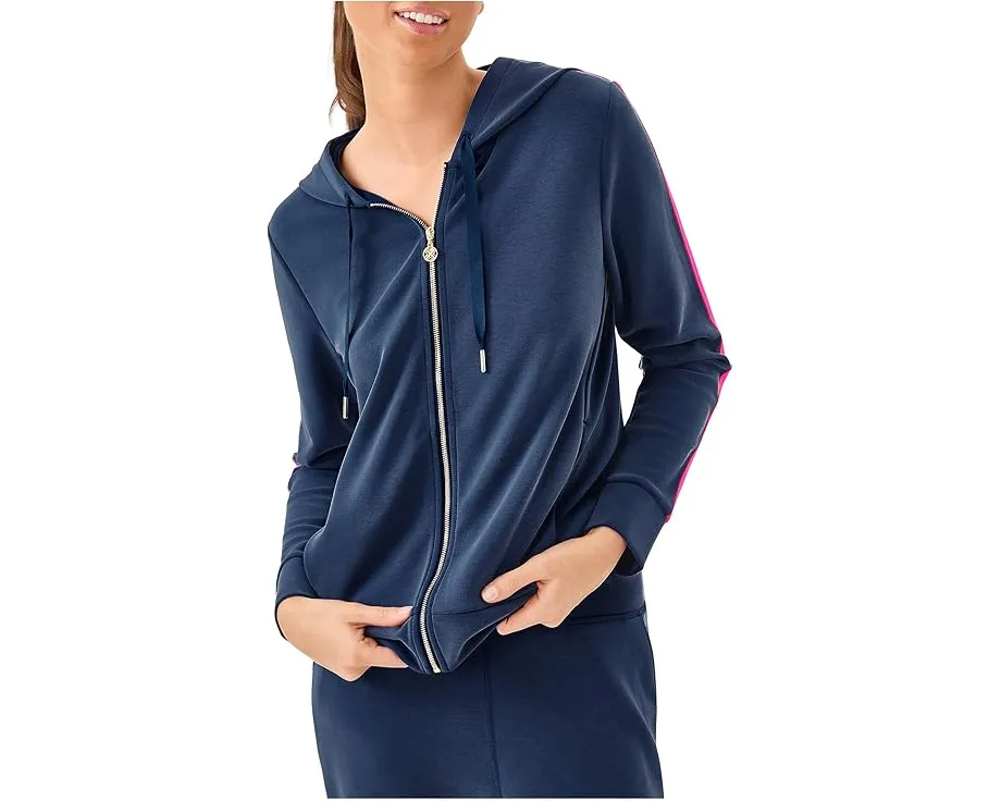 Толстовка с капюшоном Lilly Pulitzer Fenella Zip-Up из переработанного полиэстера