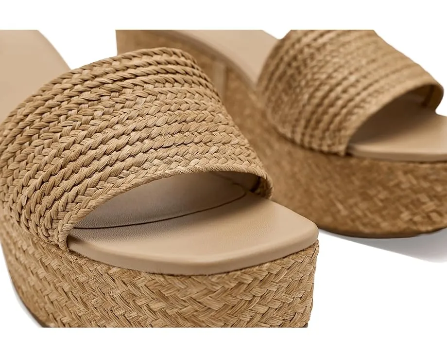 Сандалии Vince Clarita на платформе с плетением из рафии