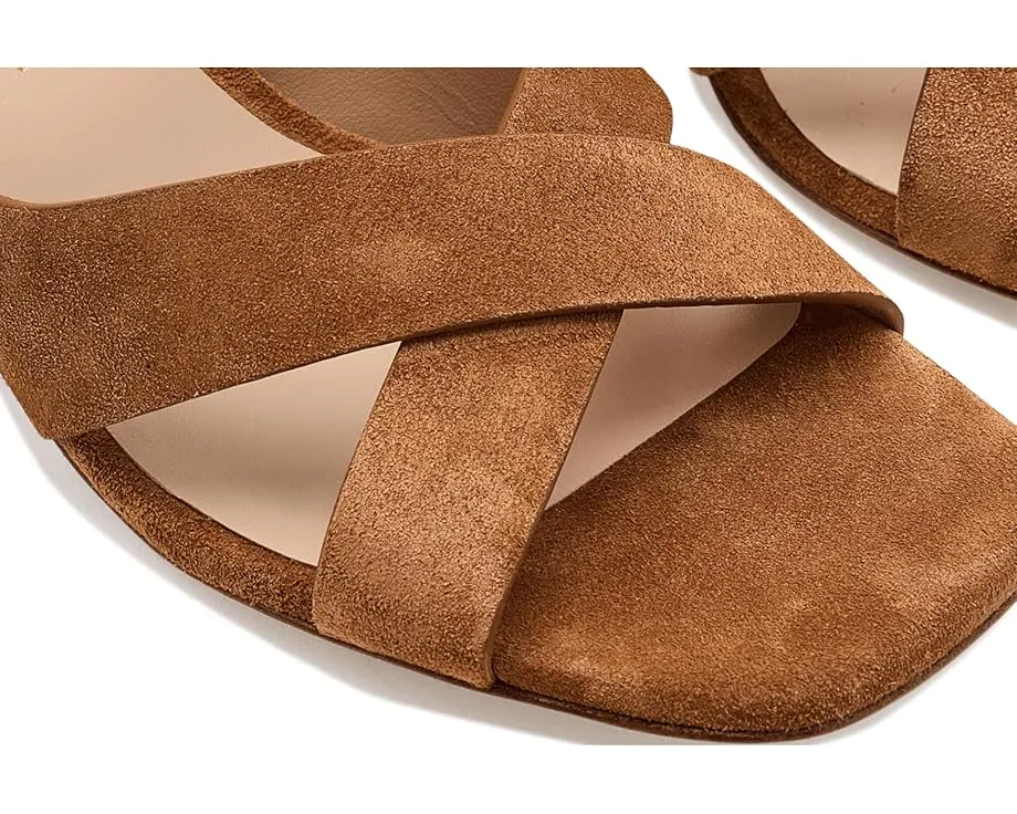 Сланцы Stuart Weitzman Sai Slides 50 на устойчивом каблуке с квадратным носком