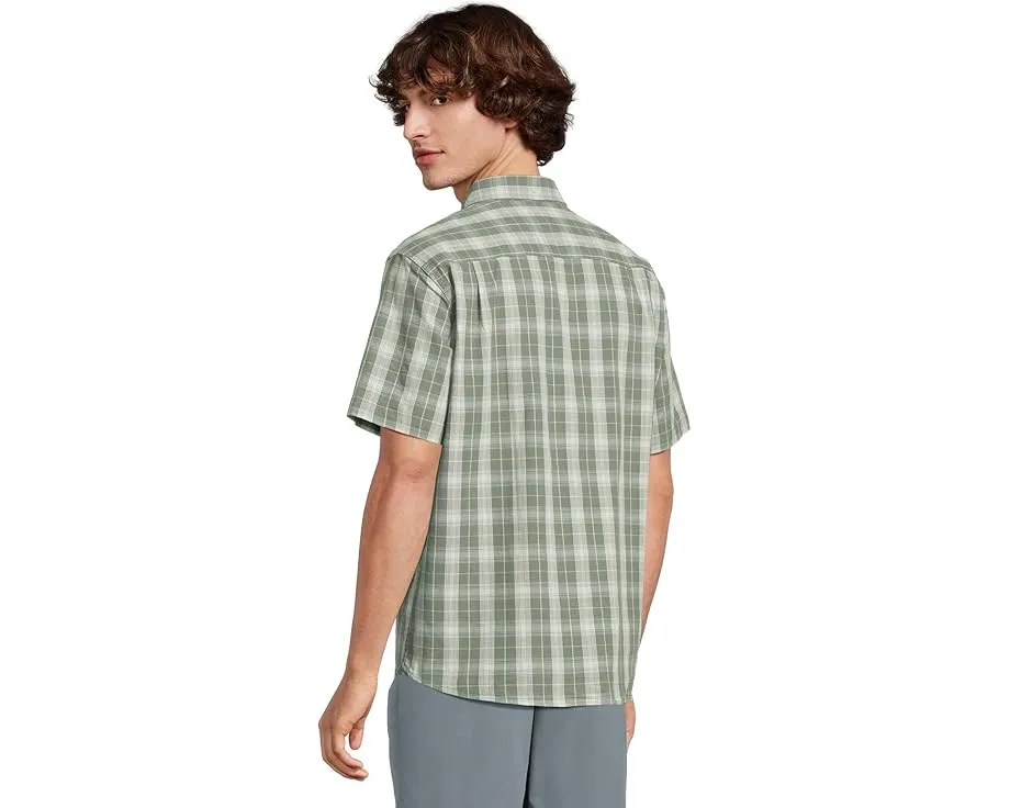 Рубашка L.L.Bean Comfort Stretch Chambray в клетку с коротким рукавом
