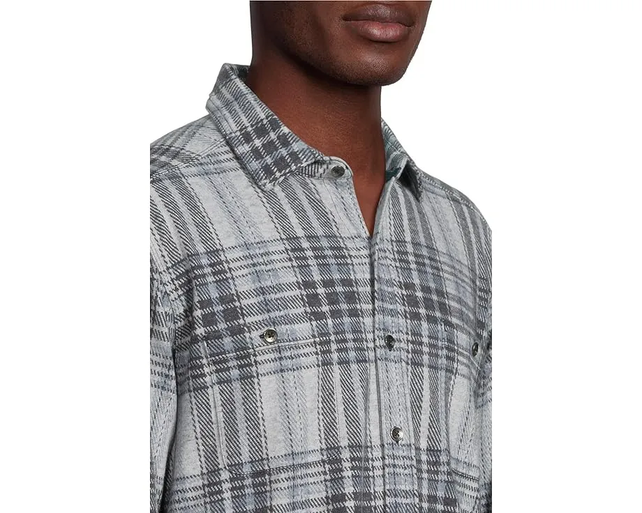 Tommy Bahama Длинная рубашка Fireside Santa Fe в клетку с вышивкой