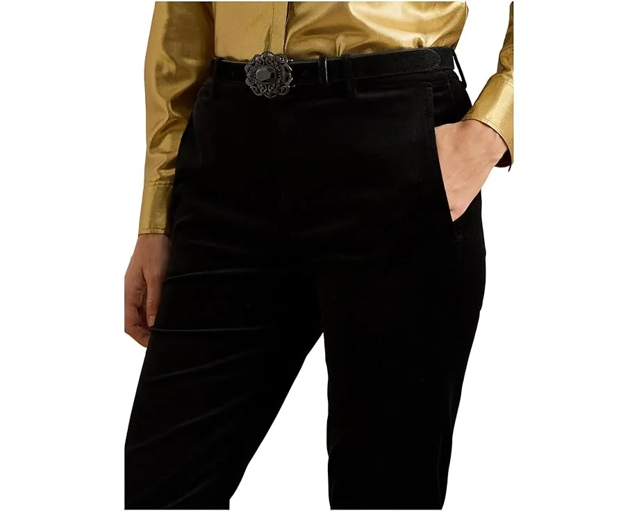 Брюки Lauren Ralph Lauren Petite укороченные из стрейч-вельвета