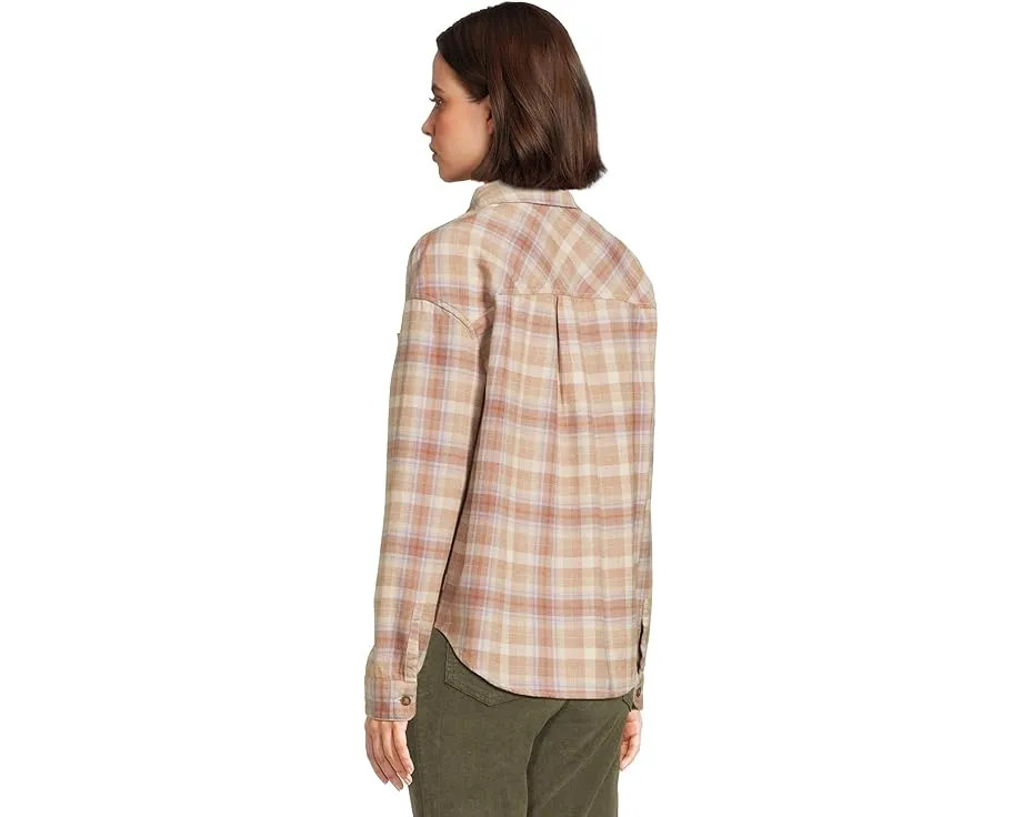 Royal Robbins фланелевая рубашка из органического хлопка с длинным рукавом и воротником