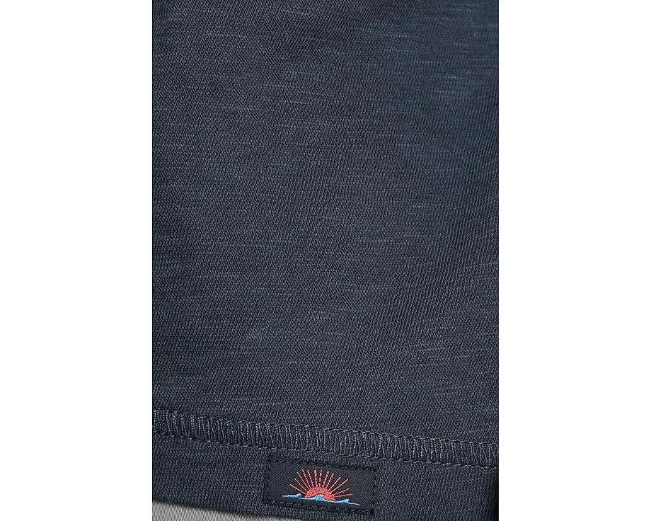 Футболка поло Faherty Short Sleeve Sunwashed Henley с вырезом и планкой