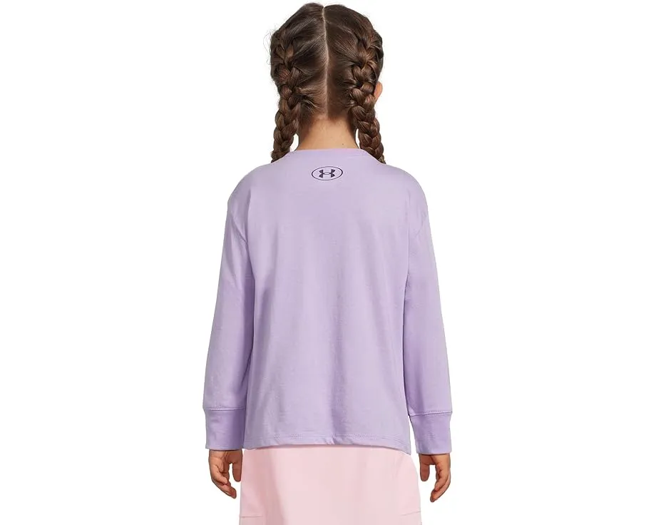 Футболка Under Armour Kids с цветочным горным принтом и длинными рукавами