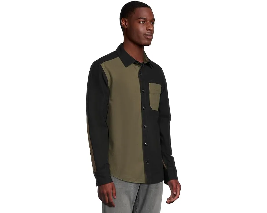 Рубашка L.L.Bean Signature 1933 из замши с длинным рукавом и смешанными материалами