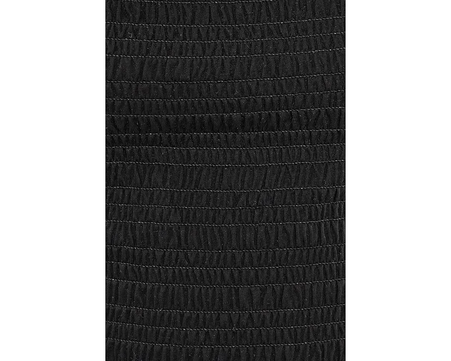 Madewell топ с круглым вырезом и сборкой