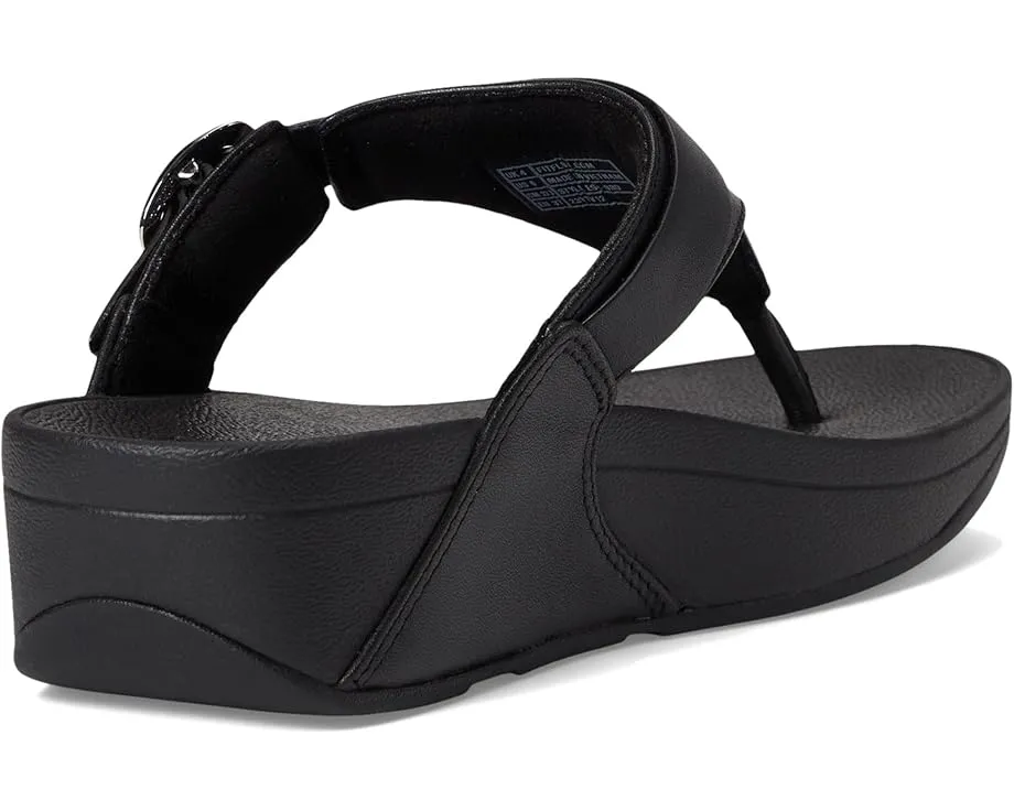 Сандалии FitFlop Lulu Adjustable Leather Toe Post с платформой и регулируемой пряжкой