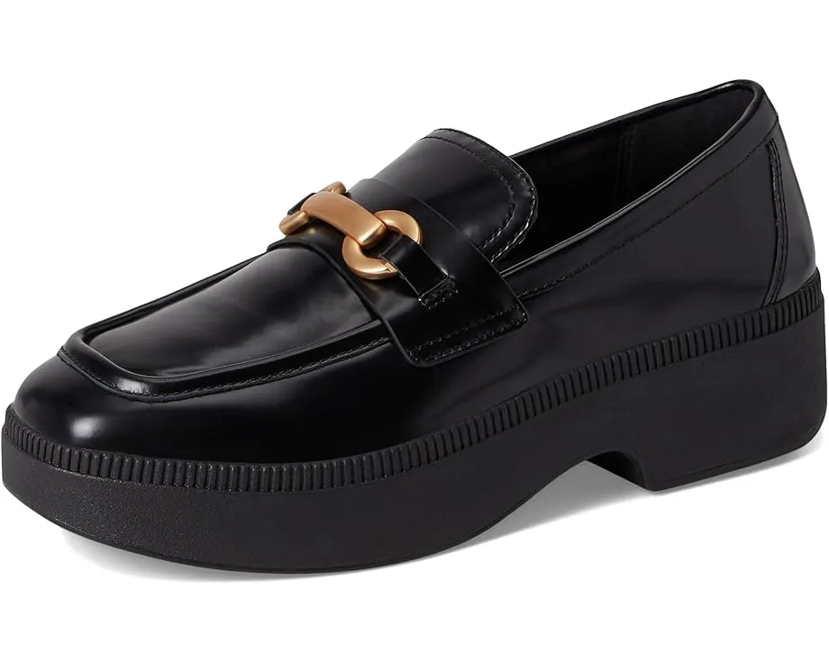 Лоферы FitFlop F-Luma на скрытом клине с пряжкой из гладкой кожи