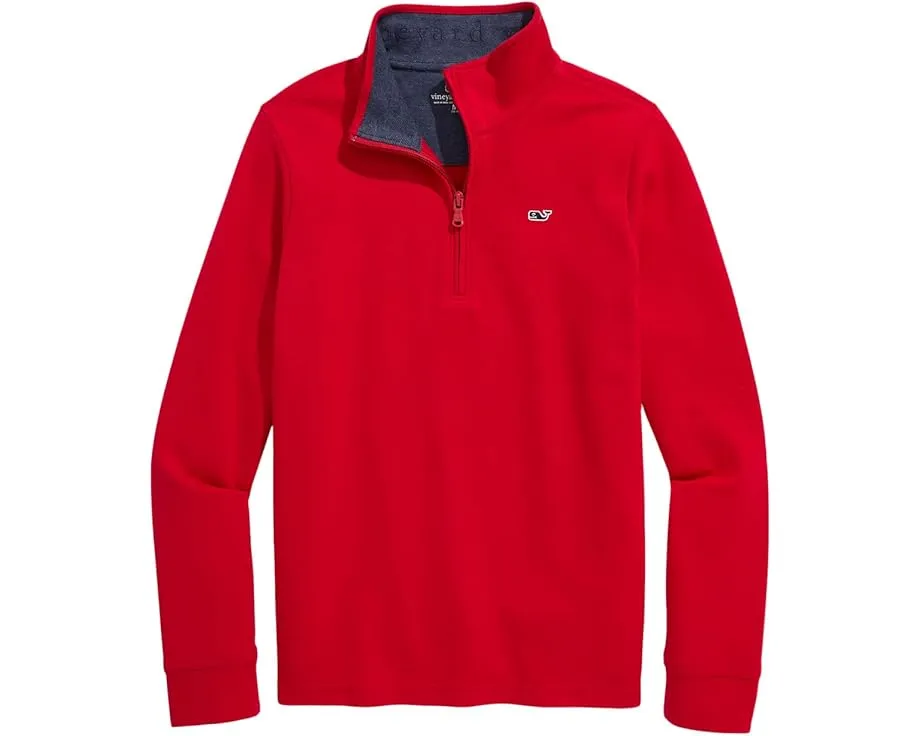 Свитшот Saltwater с молнией на четверть из мягкой хлопковой ткани Vineyard Vines Kids