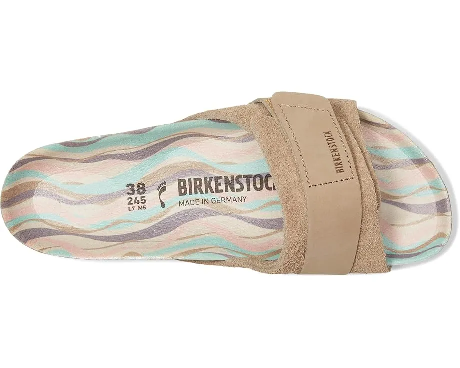 Сандалии Birkenstock Oita Printed Footbed с замшевым верхом и стелькой с принтом
