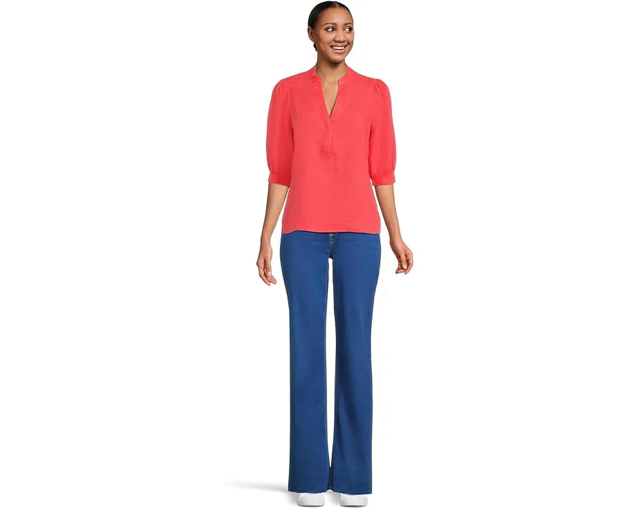 Топ Lilly Pulitzer Mialeigh с рукавом до локтя из льна