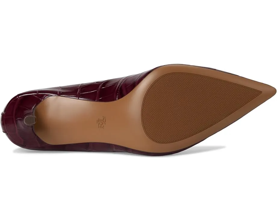 Лодочки LAUREN Ralph Lauren Lanette из кожи с тиснением под крокодила