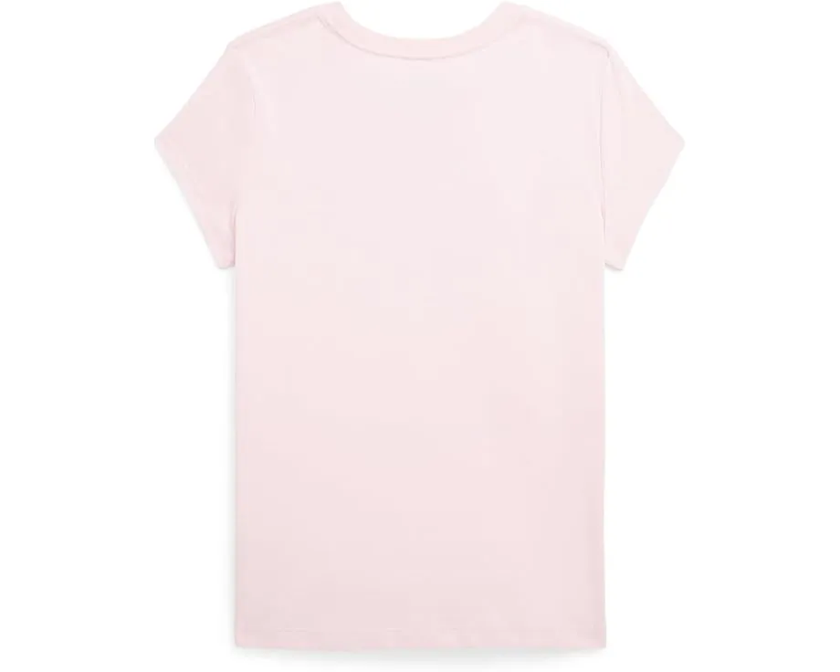 Polo Ralph Lauren Kids Polo Bear Cotton Jersey Tee для детей в розовом