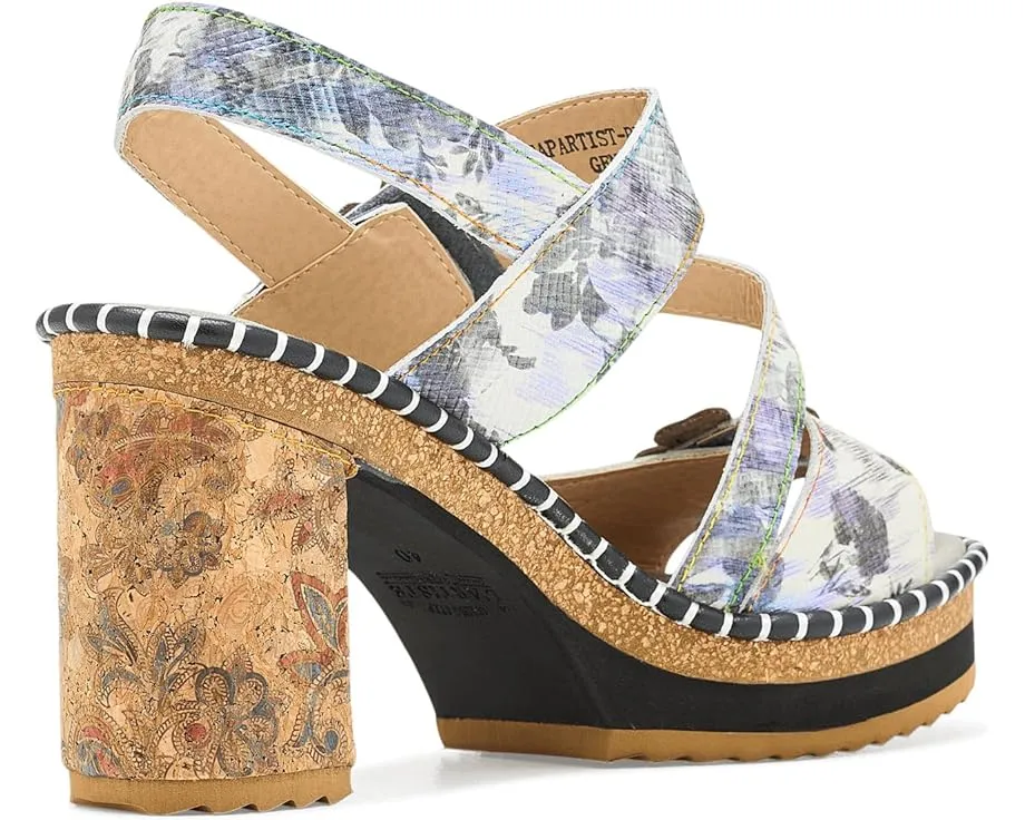 L'Artiste by Spring Step Сандалии Escapartist с ромбовидным плетением и массивным каблуком