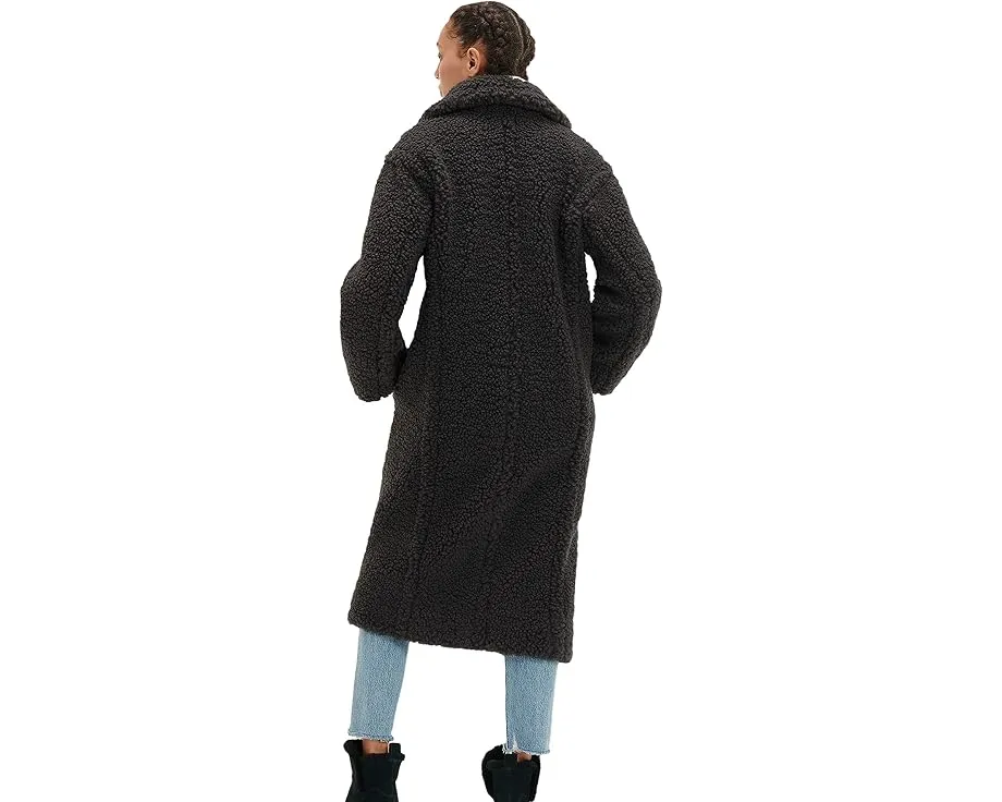 Длинное пальто Gertrude от UGG в стиле тедди на пуговицах