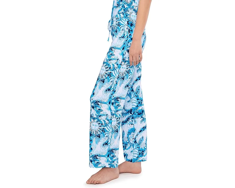 Lilly Pulitzer PJ Knit Pants с эластичным поясом и ярким принтом