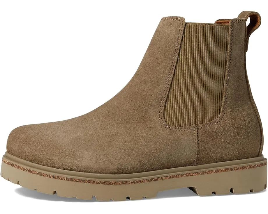 Ботинки Birkenstock Highwood Slip-On Deep Blue из замши с пробковой стелькой