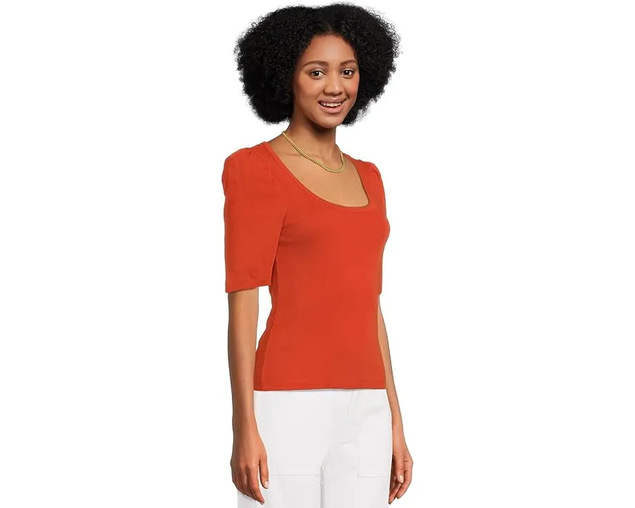 Футболка Madewell с округлым вырезом и буфами на рукавах