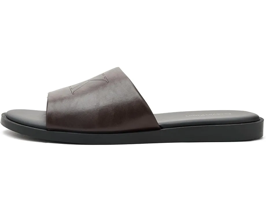 Сланцы Calvin Klein Edenn с логотипом CK и круглым открытым носком